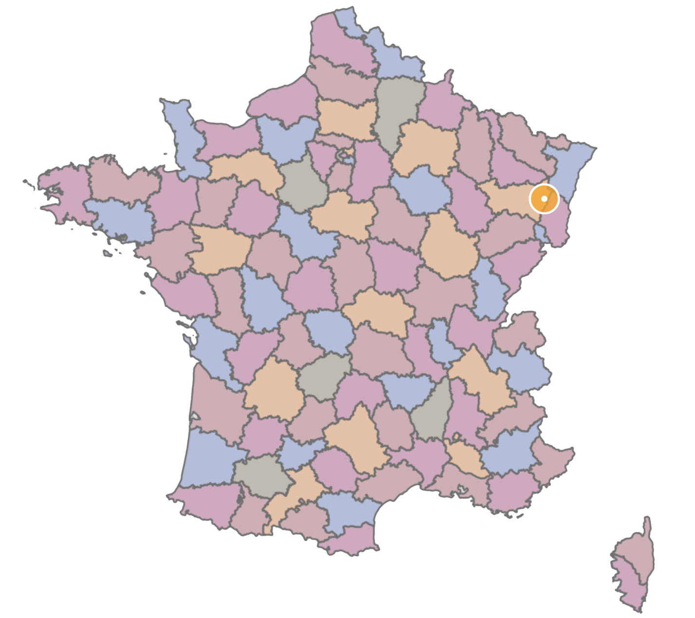 Localisation de la société Aquila Drone sur la carte de France
